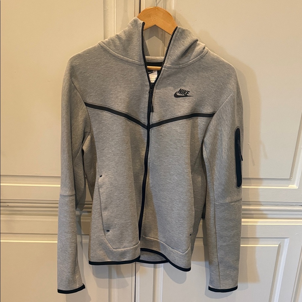 Nike Heather Gray Hoodie with Black Trim